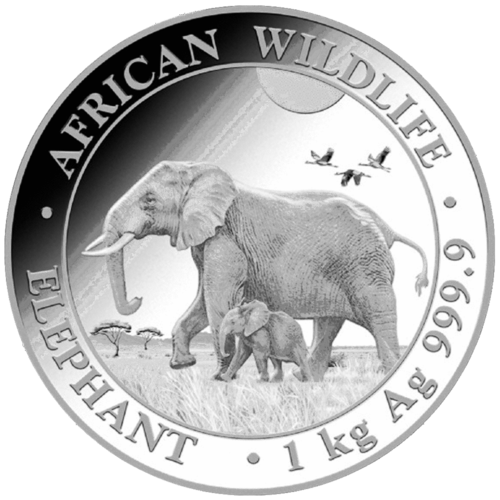 Somalia Elefant 2022  - 1kg Silber *