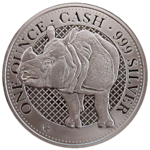 Cash India Wildlife - Rhino 2022 - 1oz Silber *