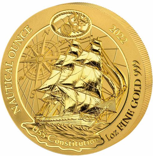 Ruanda - USS Constitution 2023 - 1oz Gold  **