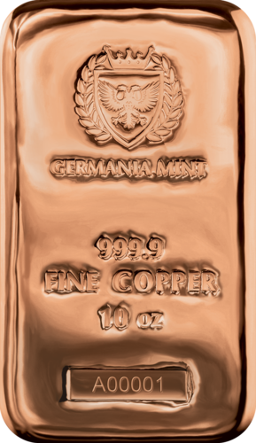 10oz Kupferbarren - Germania Mint